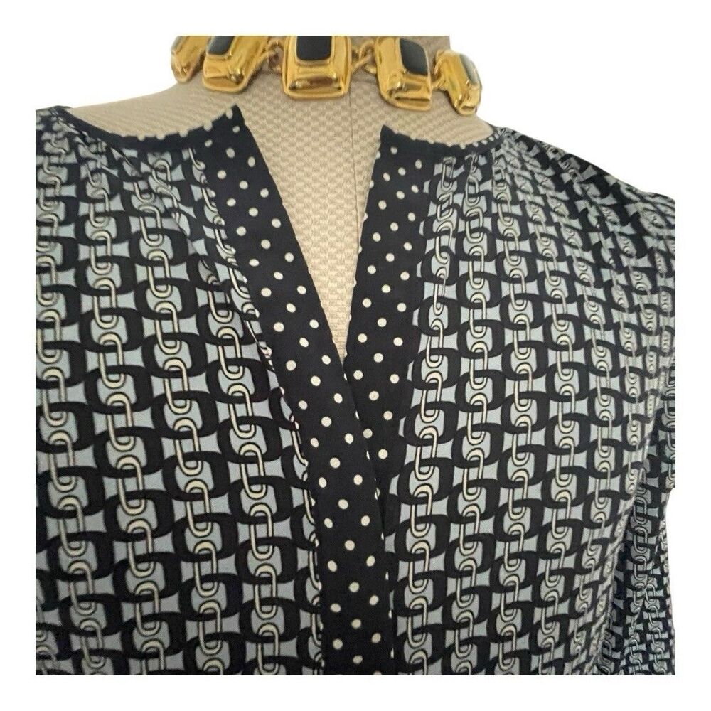 Talbots Equestrian Chain Link Button Down Blouse … - image 7